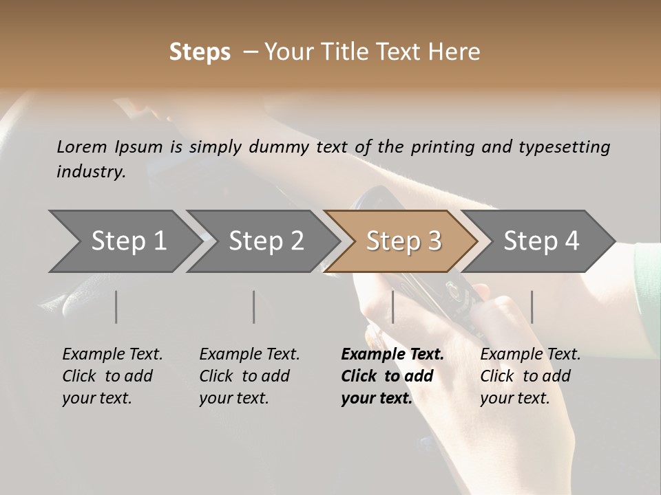Woman Texting While Driving A Car PowerPoint Template