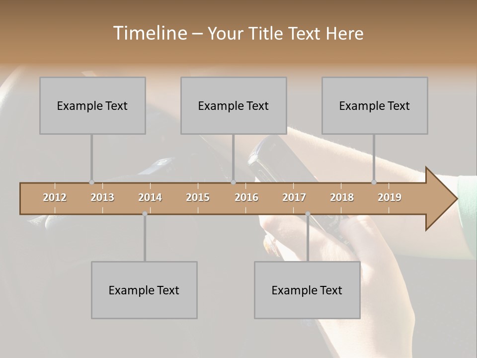 Woman Texting While Driving A Car PowerPoint Template