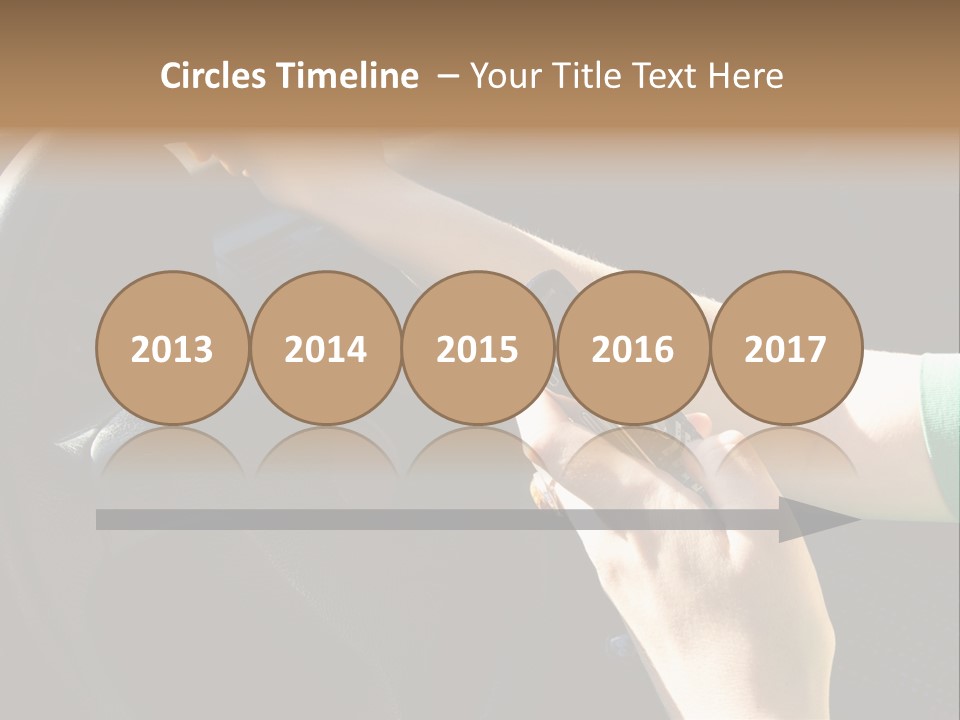 Woman Texting While Driving A Car PowerPoint Template