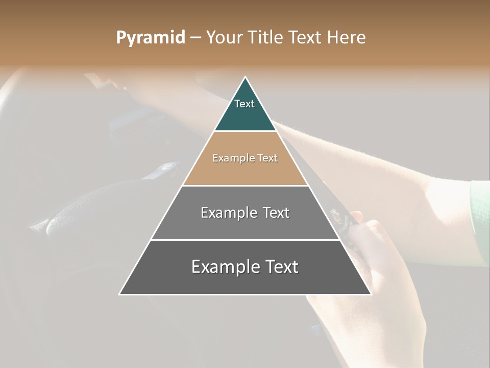 Woman Texting While Driving A Car PowerPoint Template