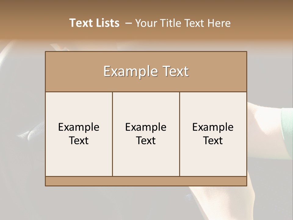 Woman Texting While Driving A Car PowerPoint Template