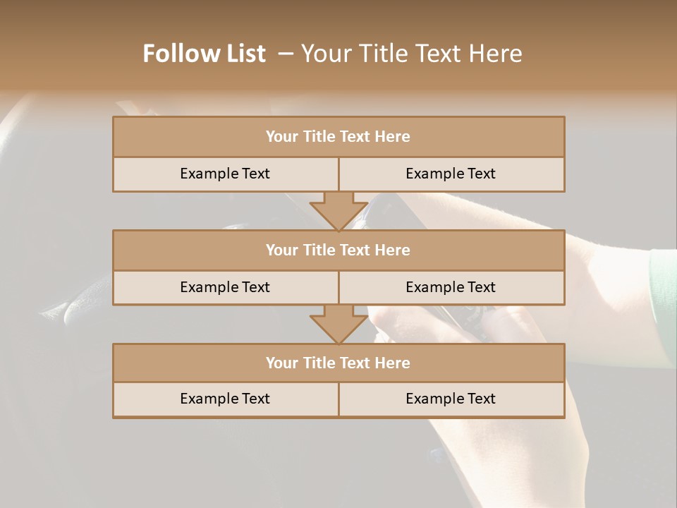 Woman Texting While Driving A Car PowerPoint Template