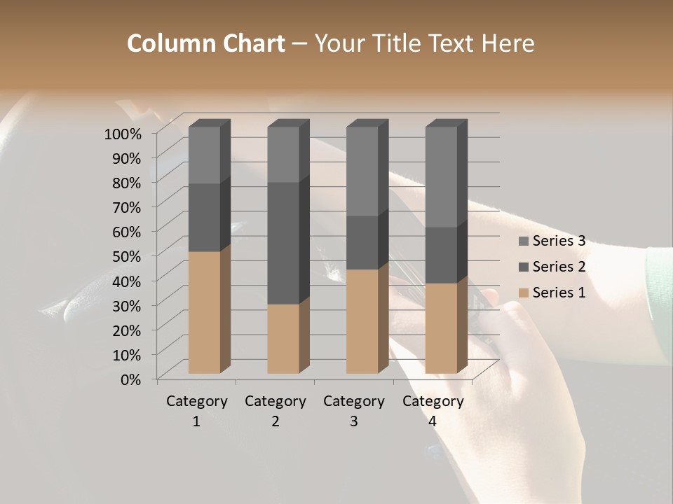 Woman Texting While Driving A Car PowerPoint Template