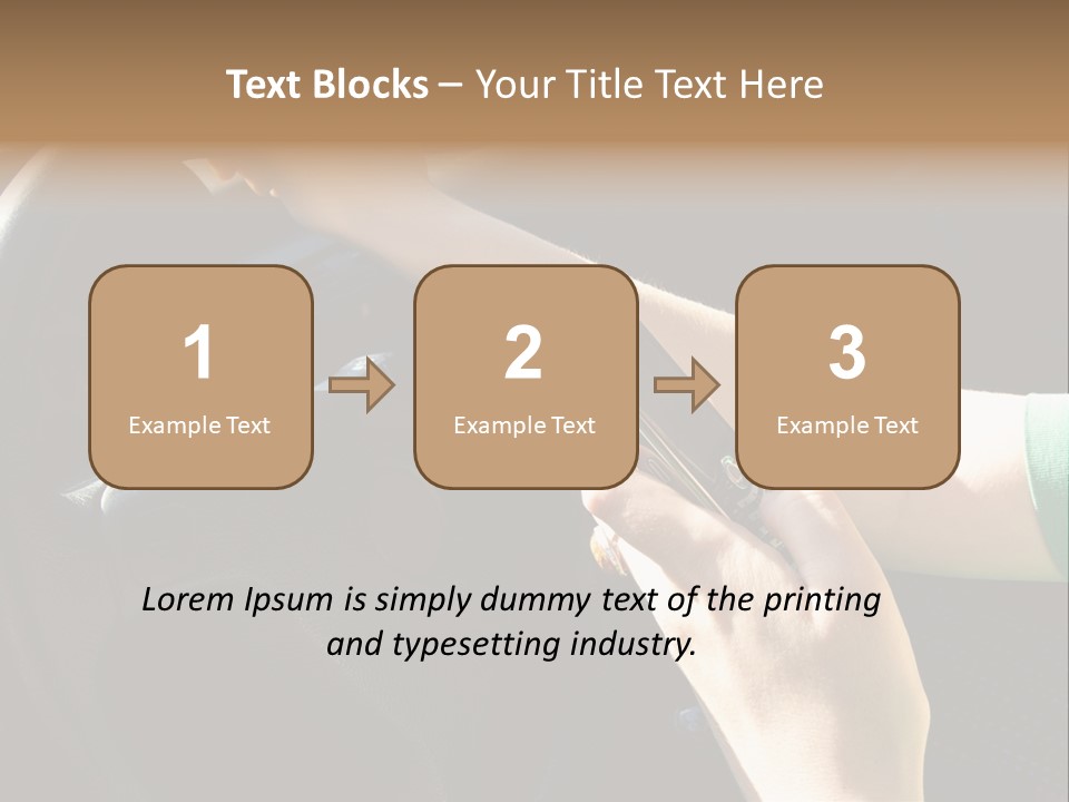 Woman Texting While Driving A Car PowerPoint Template