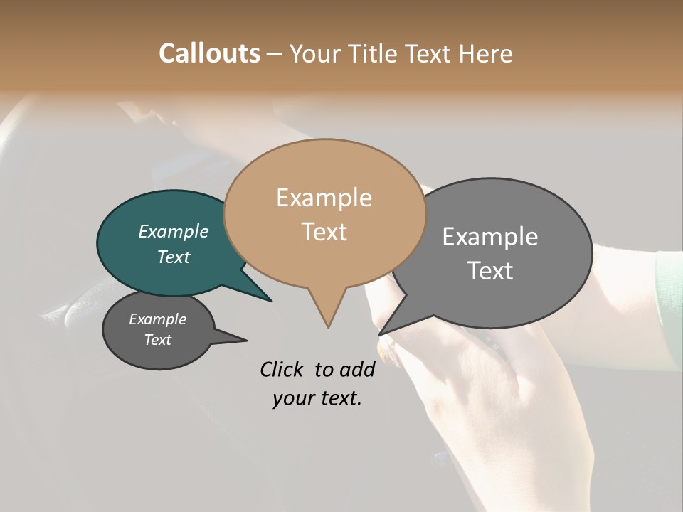 Woman Texting While Driving A Car PowerPoint Template