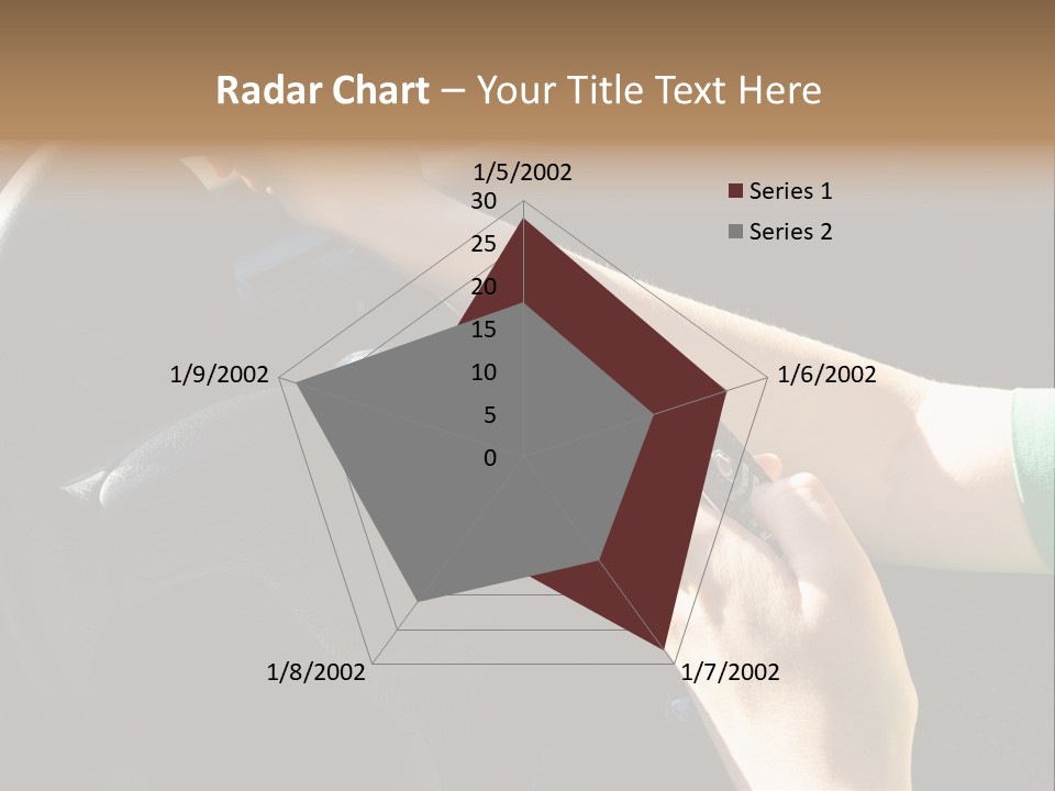 Woman Texting While Driving A Car PowerPoint Template