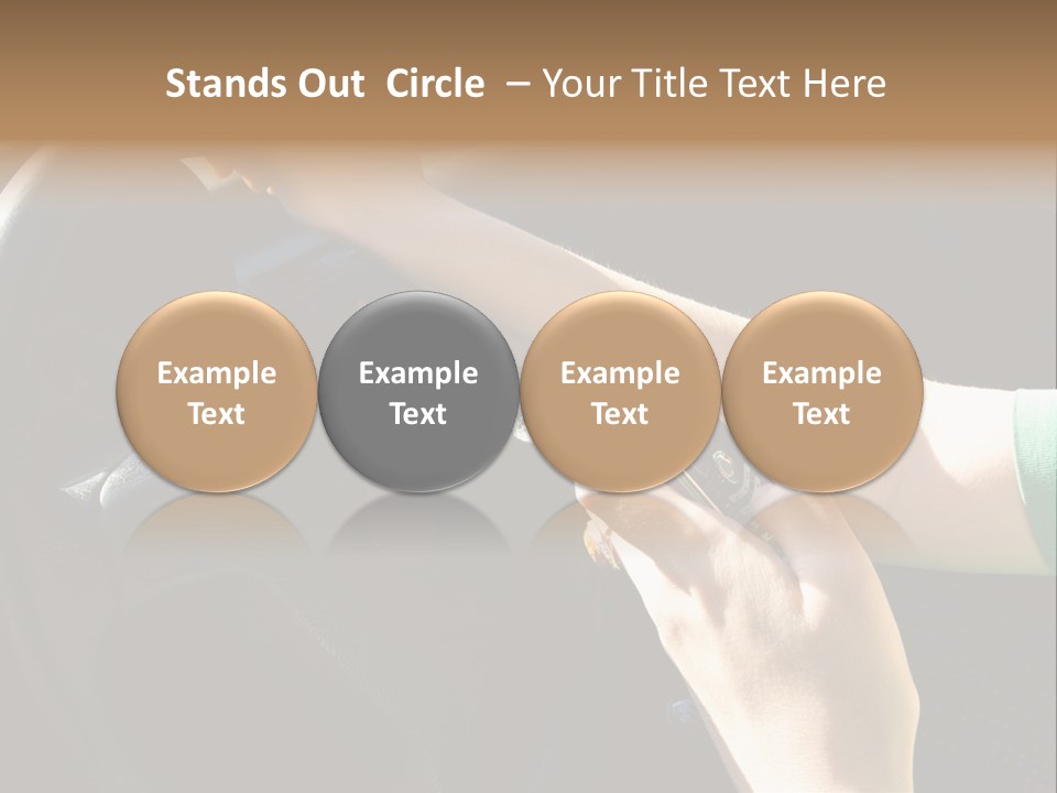 Woman Texting While Driving A Car PowerPoint Template