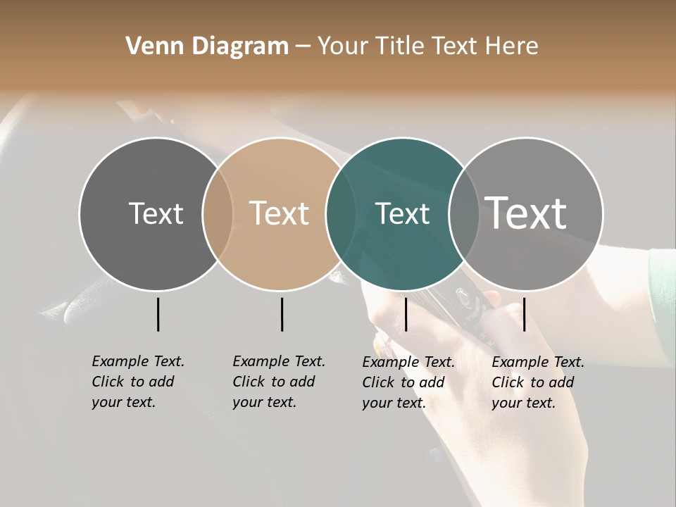 Woman Texting While Driving A Car PowerPoint Template