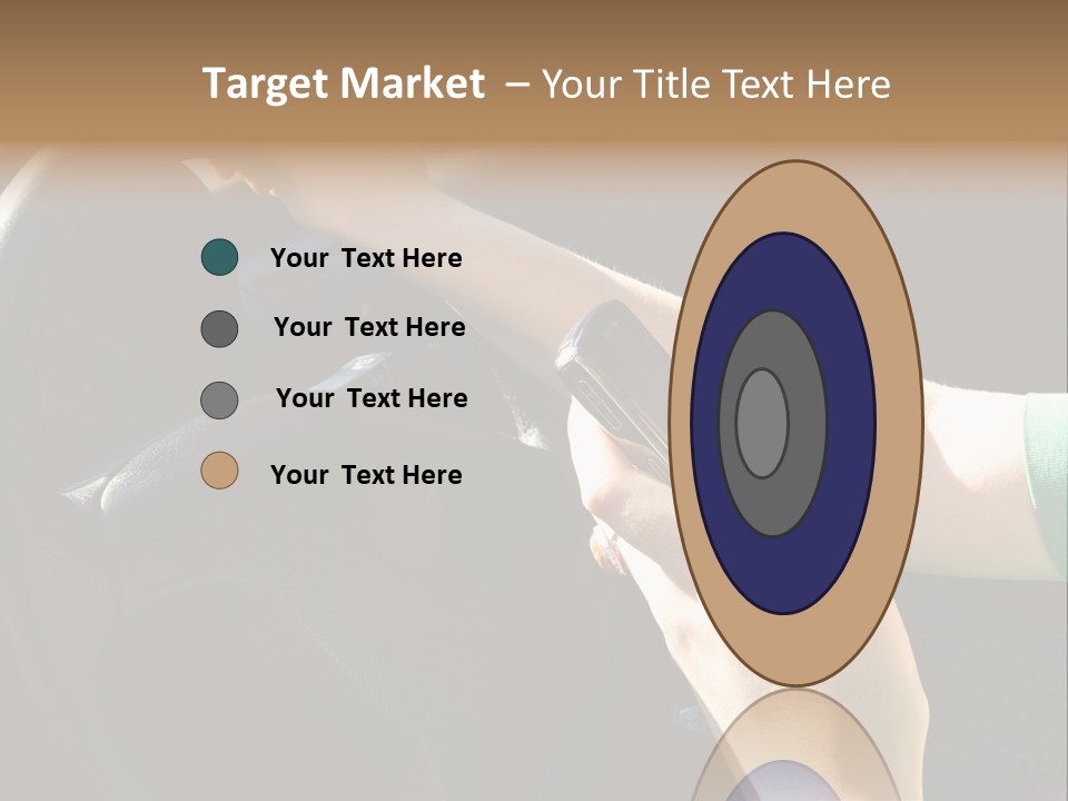 Woman Texting While Driving A Car PowerPoint Template