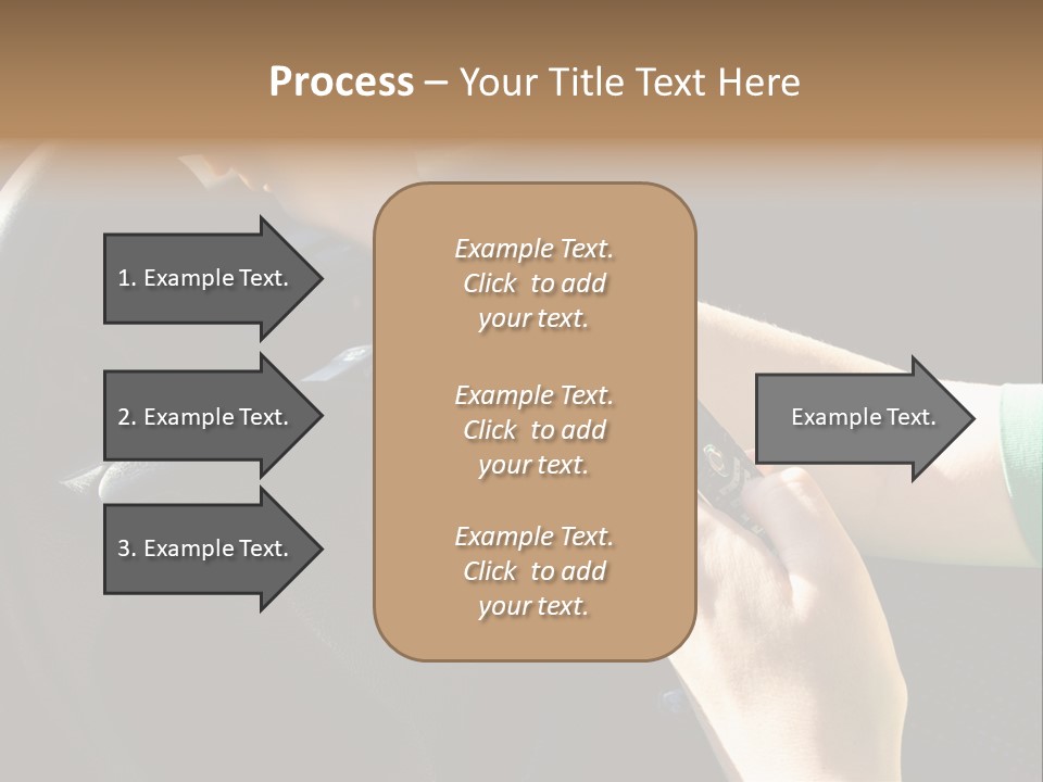 Woman Texting While Driving A Car PowerPoint Template