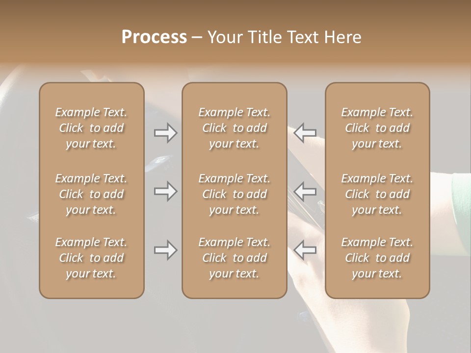 Woman Texting While Driving A Car PowerPoint Template