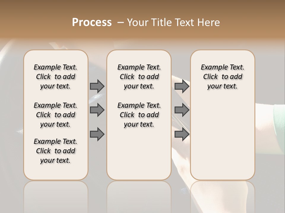 Woman Texting While Driving A Car PowerPoint Template