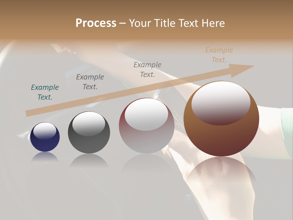 Woman Texting While Driving A Car PowerPoint Template