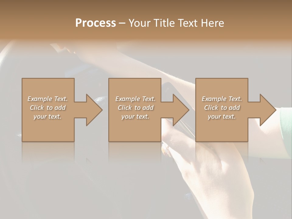 Woman Texting While Driving A Car PowerPoint Template