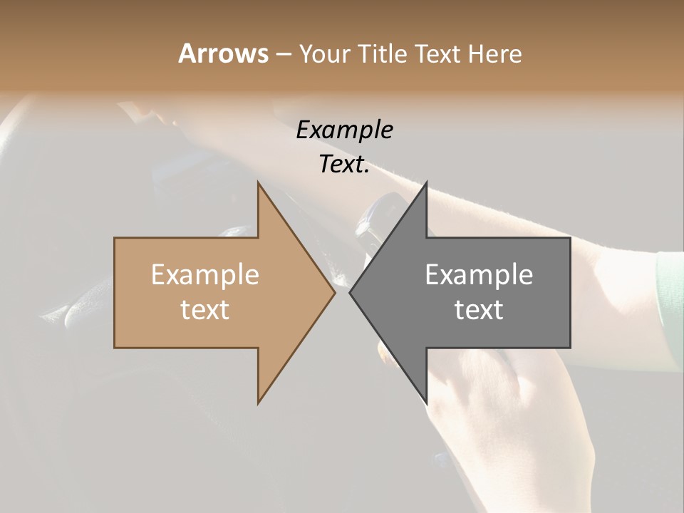 Woman Texting While Driving A Car PowerPoint Template