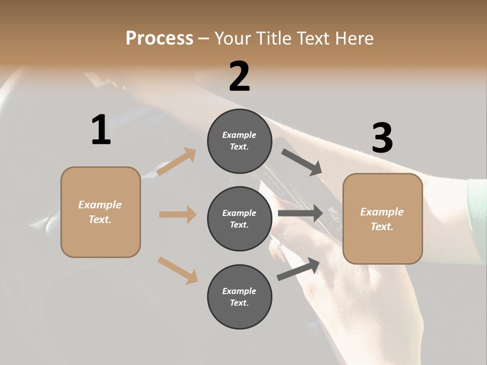 Woman Texting While Driving A Car PowerPoint Template