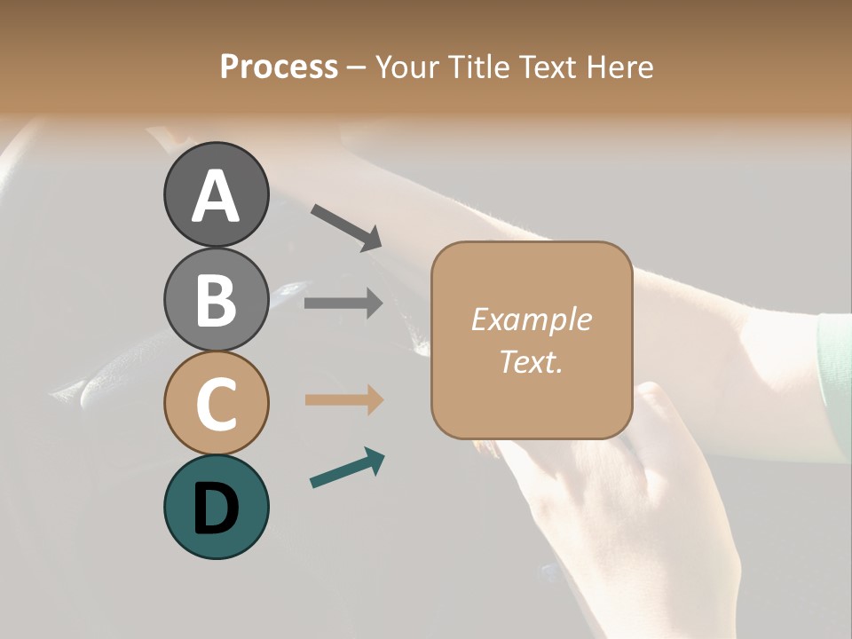 Woman Texting While Driving A Car PowerPoint Template