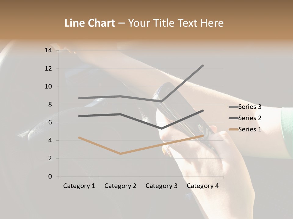 Woman Texting While Driving A Car PowerPoint Template