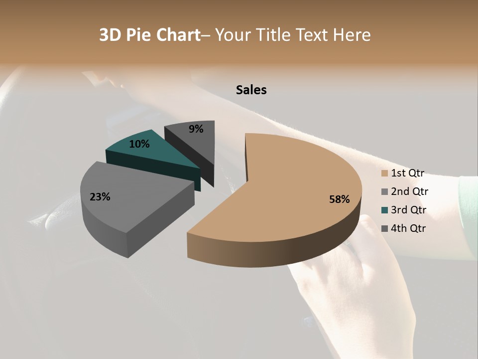 Woman Texting While Driving A Car PowerPoint Template