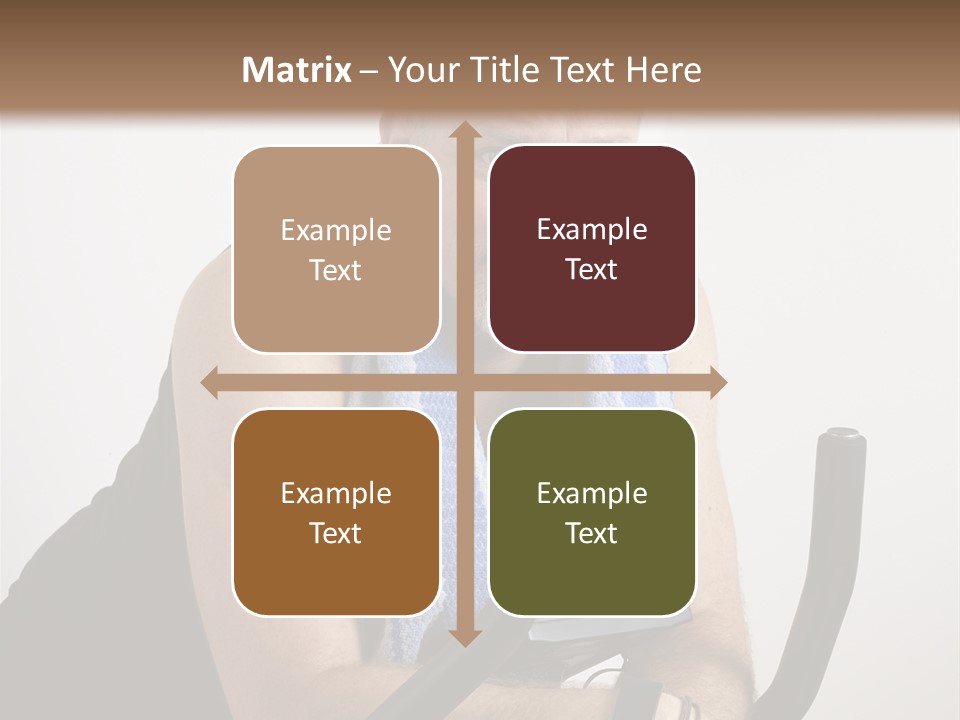 Man Excercising At Home On Bicycle PowerPoint Template