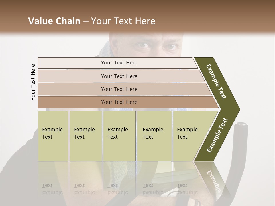 Man Excercising At Home On Bicycle PowerPoint Template