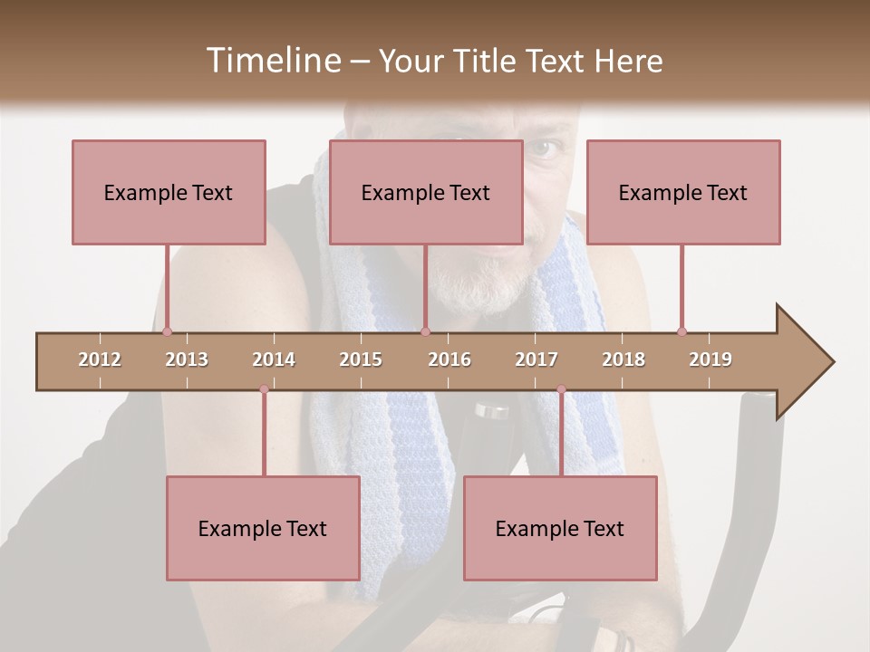 Man Excercising At Home On Bicycle PowerPoint Template