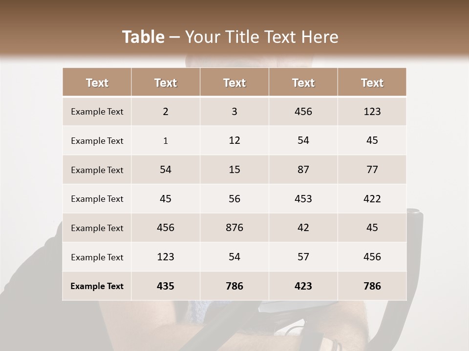 Man Excercising At Home On Bicycle PowerPoint Template