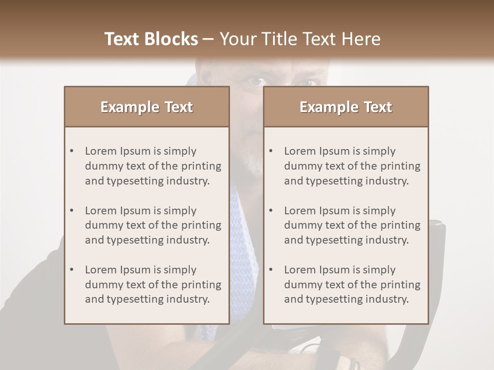 Man Excercising At Home On Bicycle PowerPoint Template