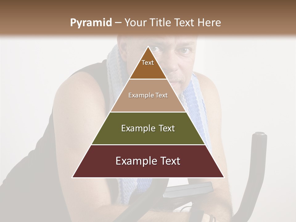 Man Excercising At Home On Bicycle PowerPoint Template