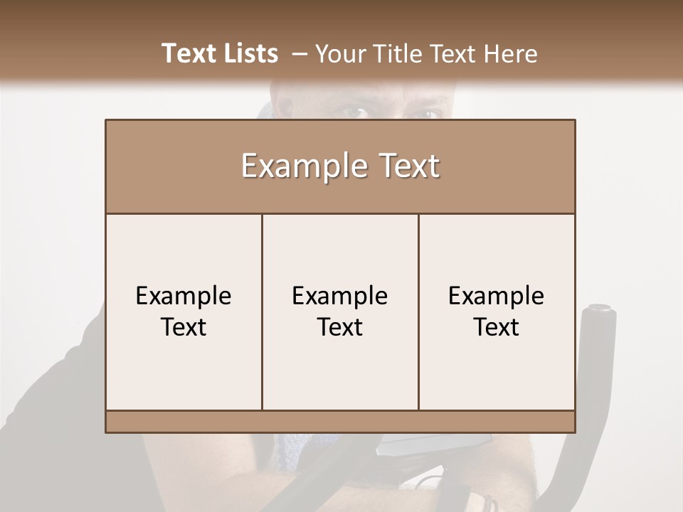 Man Excercising At Home On Bicycle PowerPoint Template