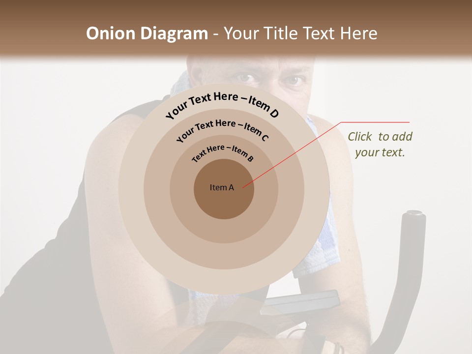 Man Excercising At Home On Bicycle PowerPoint Template