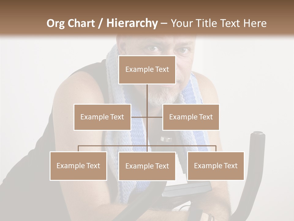 Man Excercising At Home On Bicycle PowerPoint Template