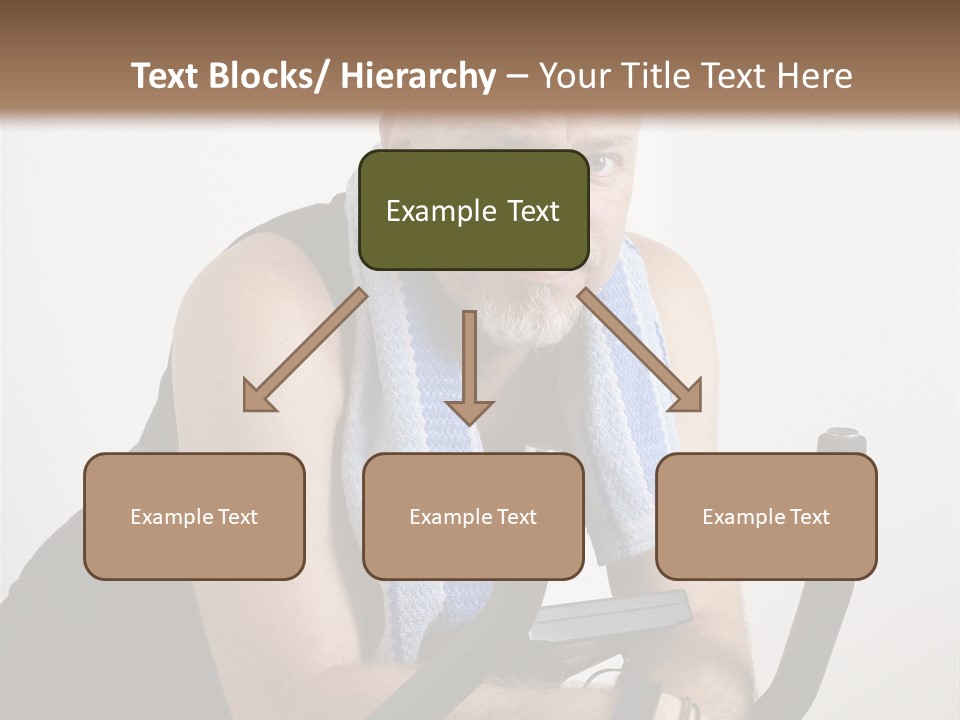 Man Excercising At Home On Bicycle PowerPoint Template