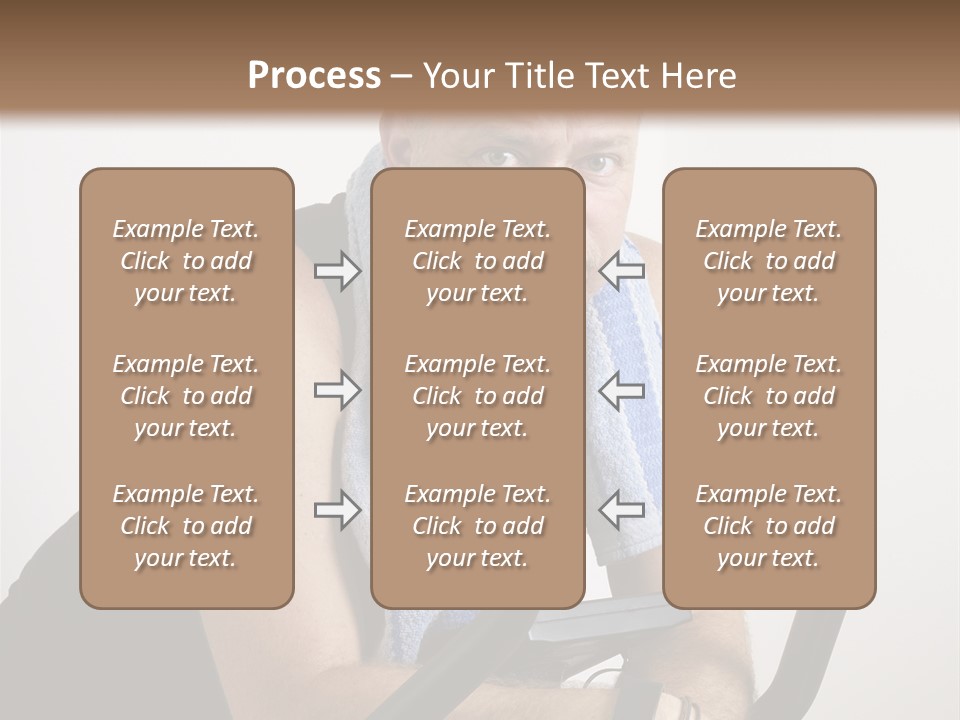 Man Excercising At Home On Bicycle PowerPoint Template