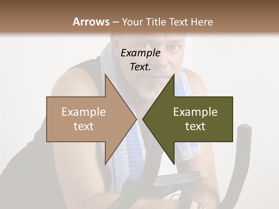 Man Excercising At Home On Bicycle PowerPoint Template