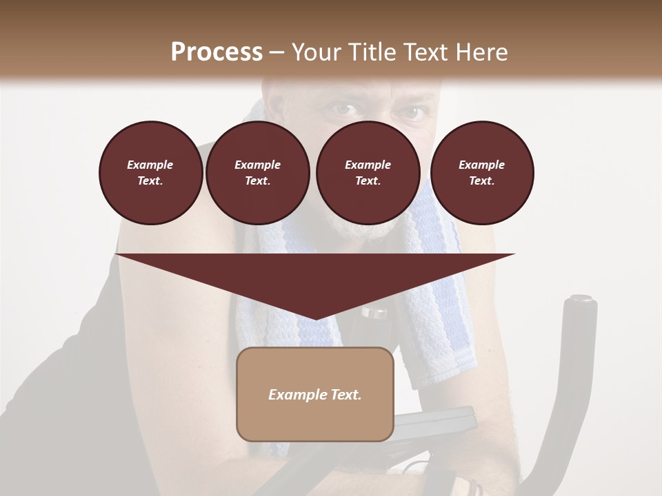 Man Excercising At Home On Bicycle PowerPoint Template