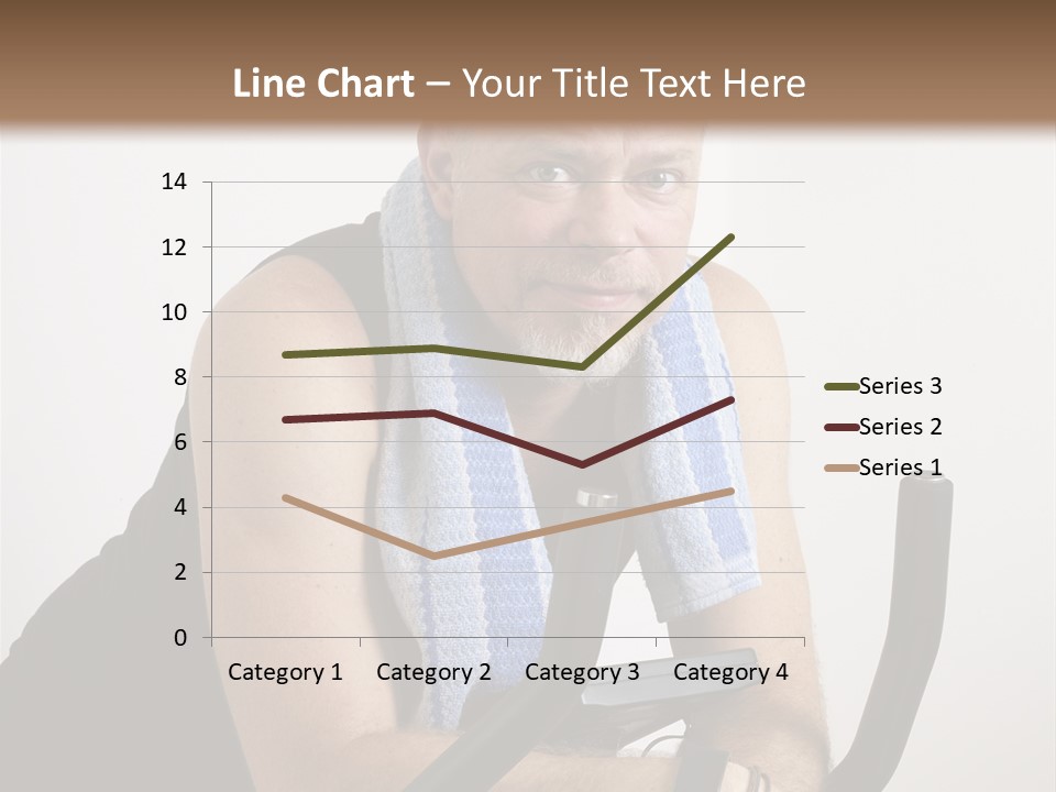 Man Excercising At Home On Bicycle PowerPoint Template
