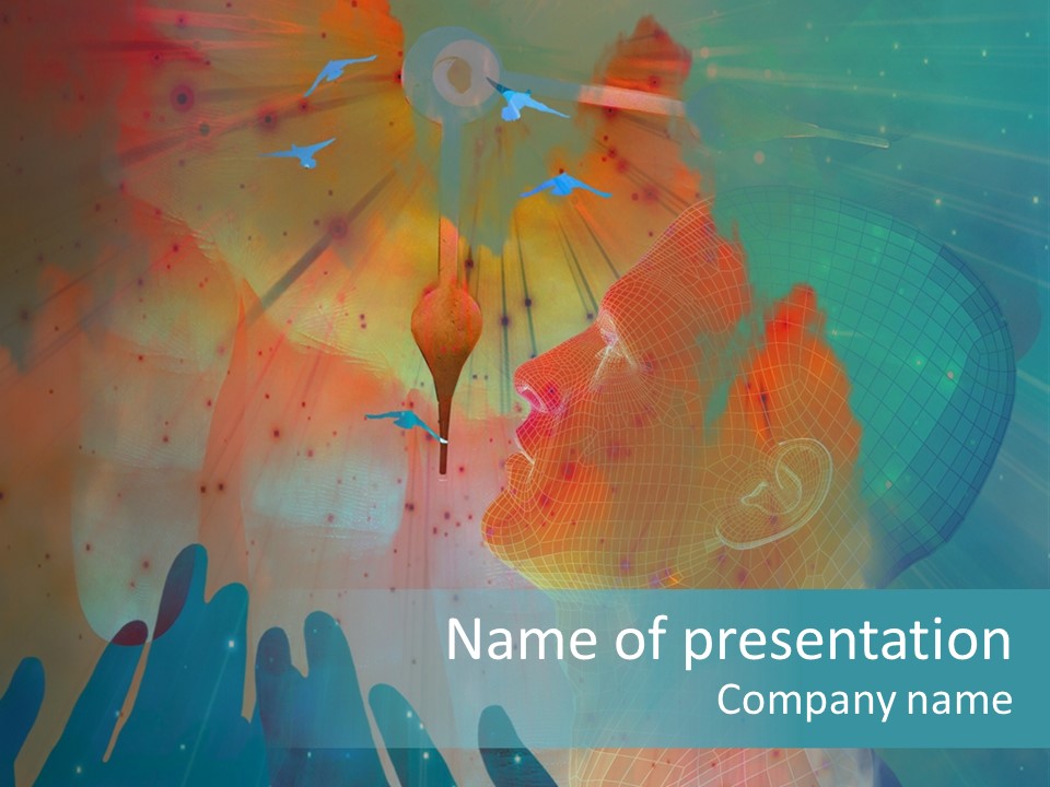 A Powerpoint Presentation With A Colorful Background PowerPoint Template