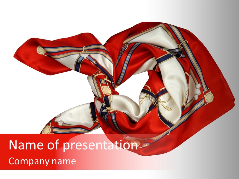 Scarf Isolated On A Background PowerPoint Template