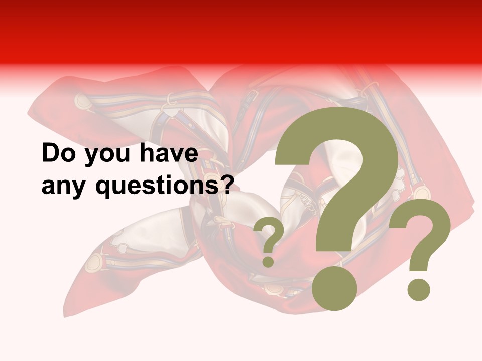 Scarf Isolated On A Background PowerPoint Template