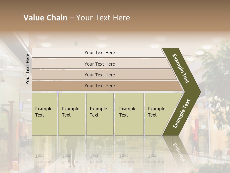A Person Walking Through A Shopping Mall With A Sign That Says Name Of Presentation PowerPoint Template