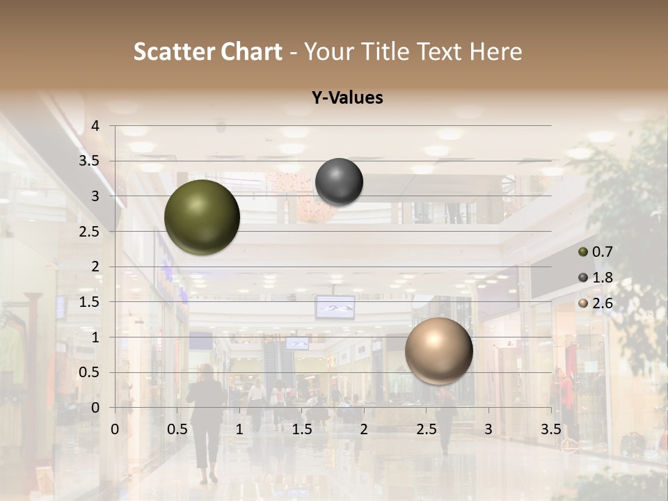 A Person Walking Through A Shopping Mall With A Sign That Says Name Of Presentation PowerPoint Template