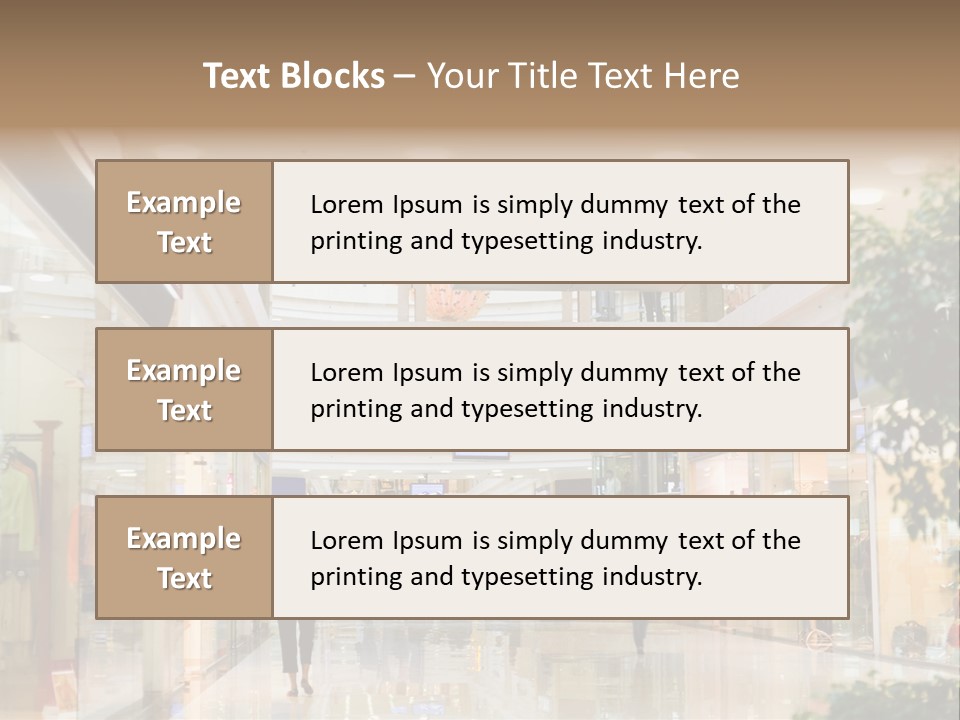 A Person Walking Through A Shopping Mall With A Sign That Says Name Of Presentation PowerPoint Template