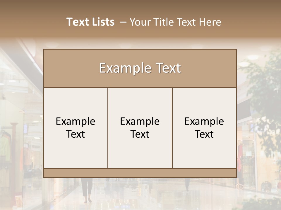 A Person Walking Through A Shopping Mall With A Sign That Says Name Of Presentation PowerPoint Template