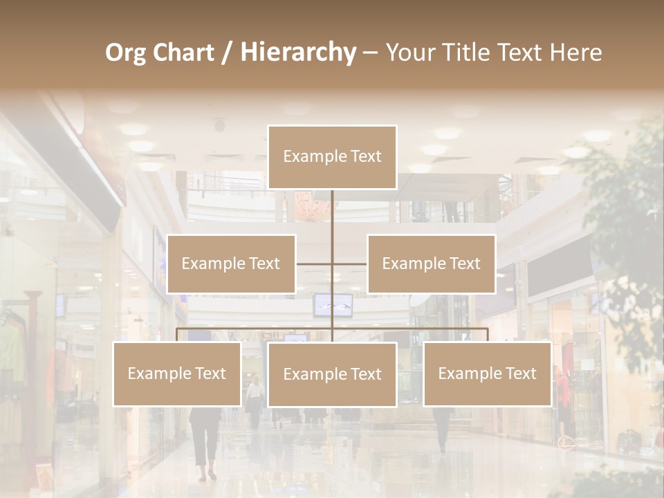 A Person Walking Through A Shopping Mall With A Sign That Says Name Of Presentation PowerPoint Template