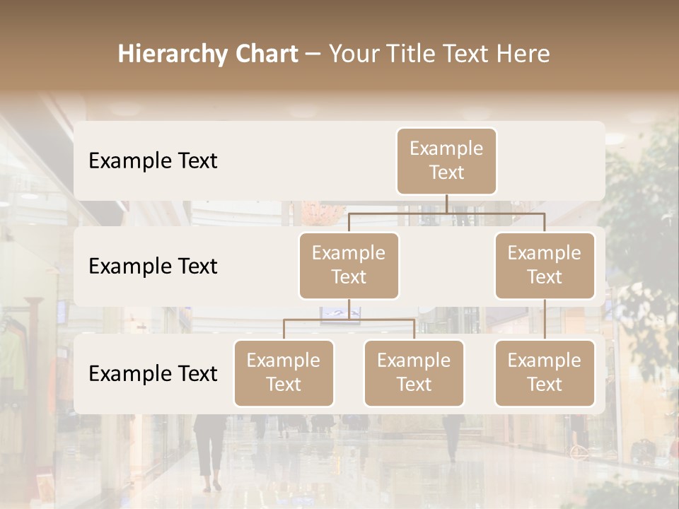 A Person Walking Through A Shopping Mall With A Sign That Says Name Of Presentation PowerPoint Template