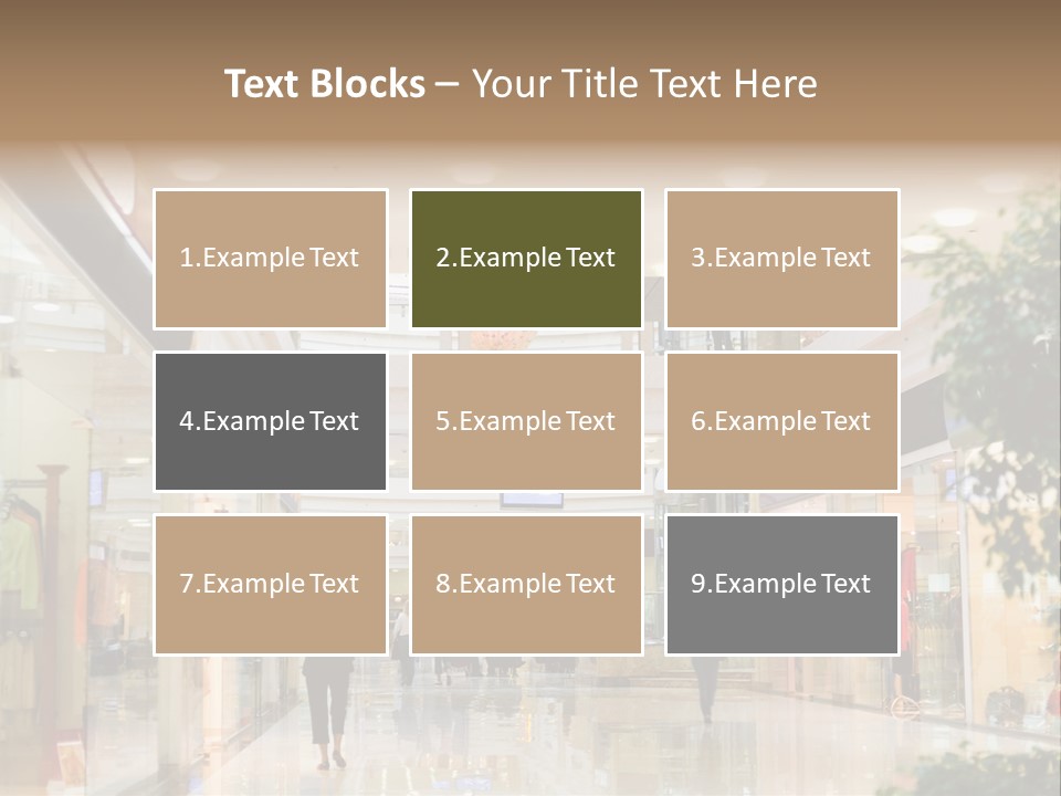 A Person Walking Through A Shopping Mall With A Sign That Says Name Of Presentation PowerPoint Template
