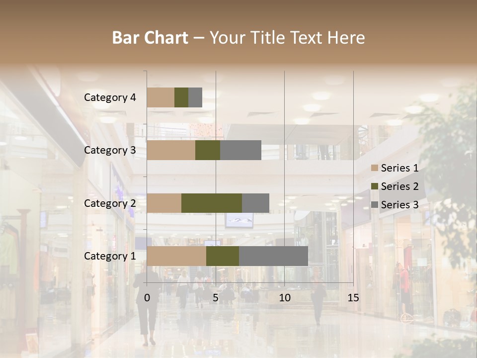 A Person Walking Through A Shopping Mall With A Sign That Says Name Of Presentation PowerPoint Template