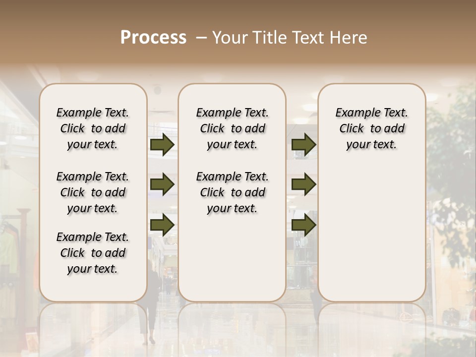 A Person Walking Through A Shopping Mall With A Sign That Says Name Of Presentation PowerPoint Template