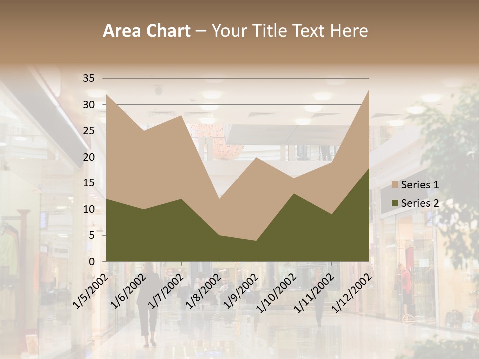 A Person Walking Through A Shopping Mall With A Sign That Says Name Of Presentation PowerPoint Template
